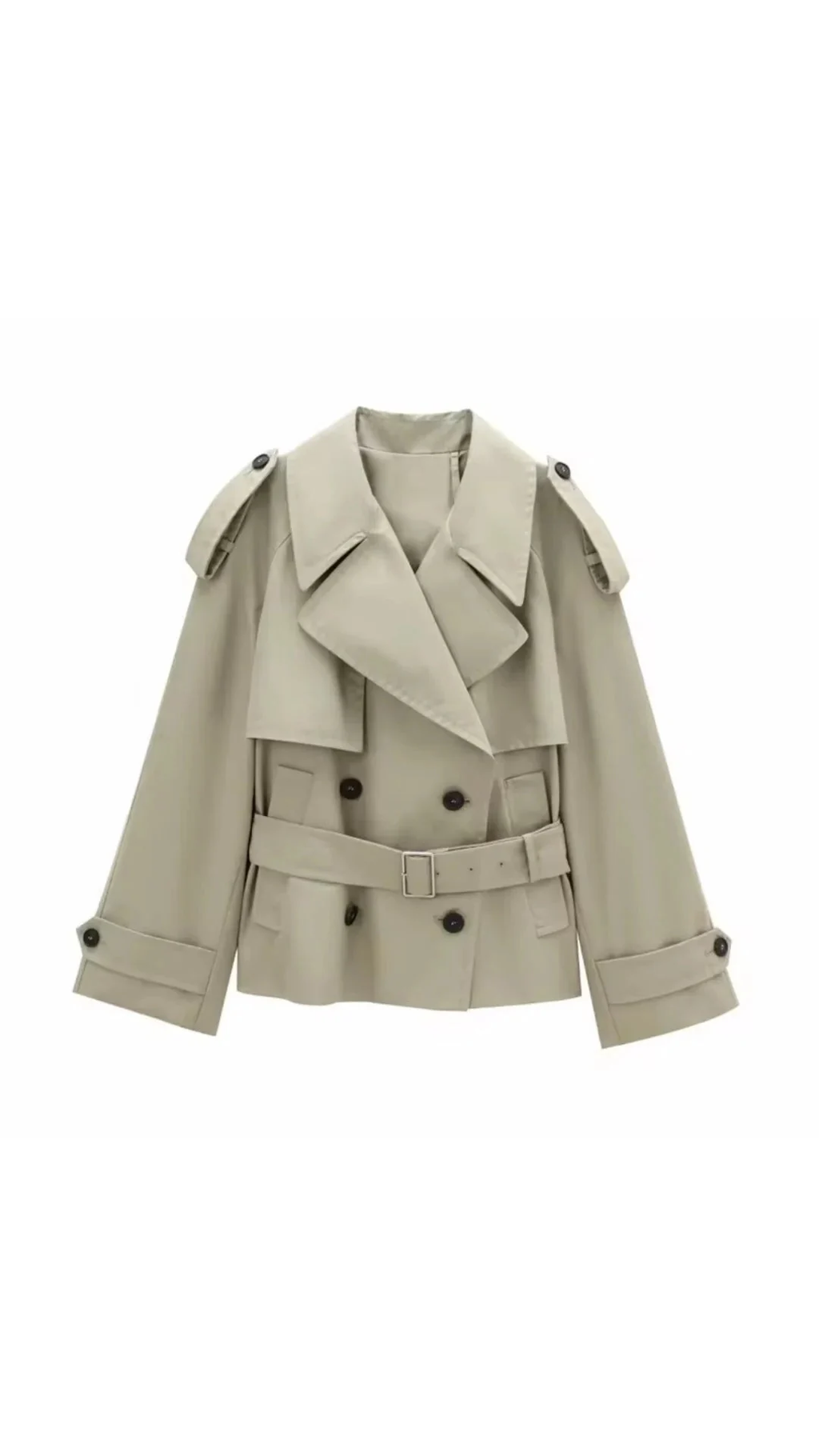 AMÉLIE – Cropped Trench Jacket