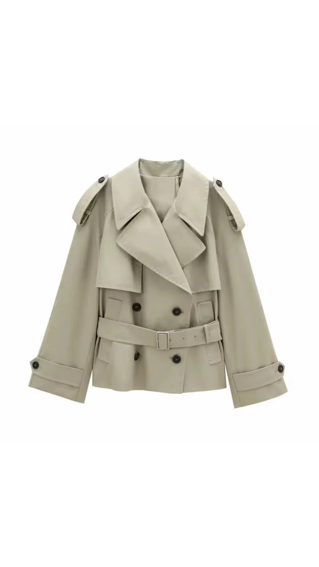 AMÉLIE – Cropped Trench Jacket