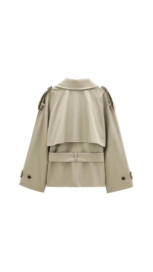 AMÉLIE – Cropped Trench Jacket