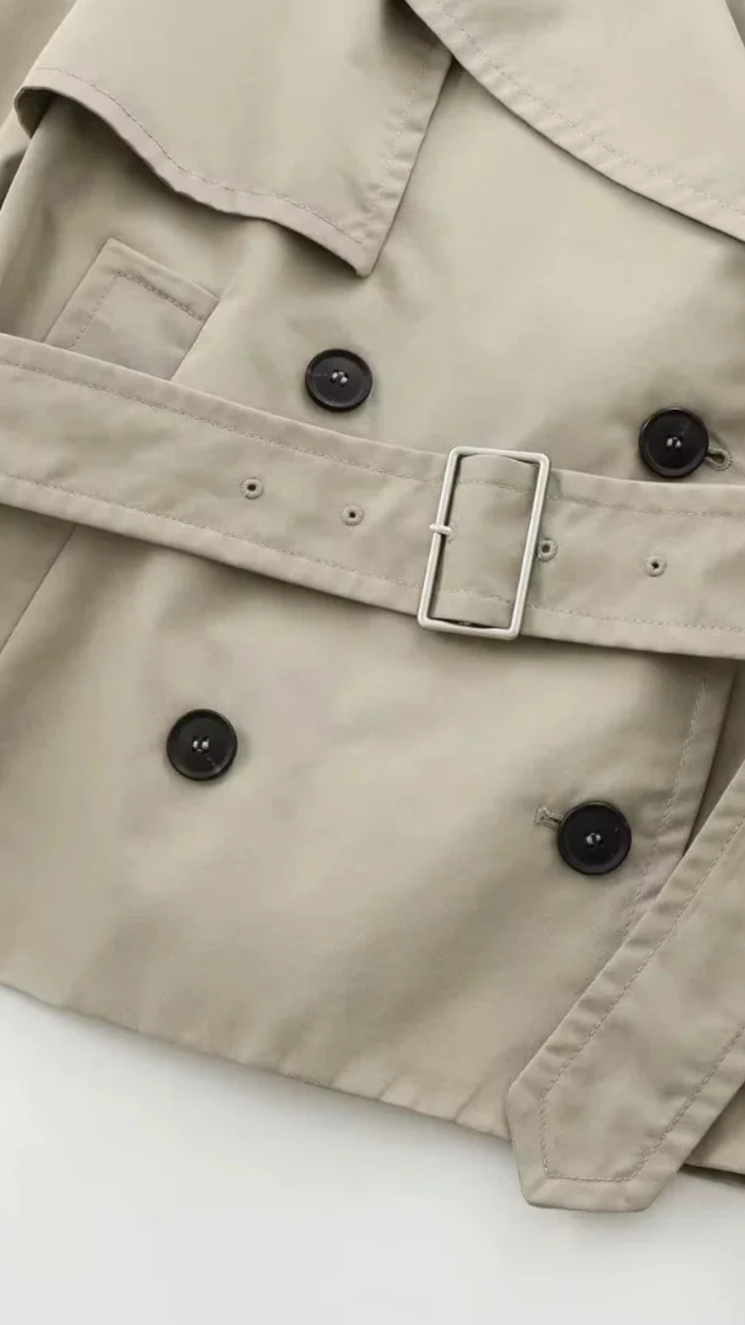 AMÉLIE – Cropped Trench Jacket